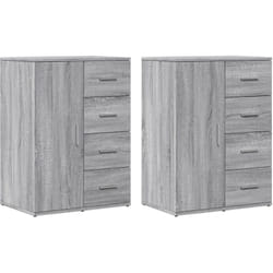 Vidaxl - Buffets 2 pcs sonoma gris 59x39x80 cm bois d'ingénierie
