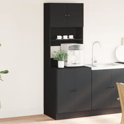 Vidaxl - Armoire de cuisine noir 60x50x180 cm bois d'ingénierie