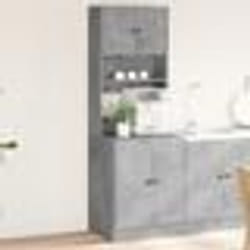 vidaXL Armoire de cuisine gris béton 60x50x180 cm bois d'ingénierie