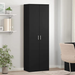 Vidaxl - Buffet haut noir 60x35x180 cm bois d'ingénierie