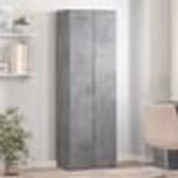 vidaXL Buffet haut gris béton 60x35x180 cm bois d'ingénierie
