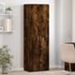 vidaXL Buffet haut chêne fumé 60x35x180 cm bois d'ingénierie