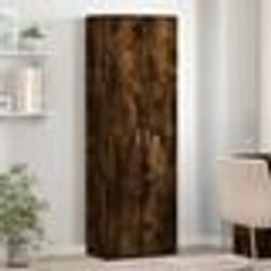 vidaXL Buffet haut chêne fumé 60x35x180 cm bois d'ingénierie