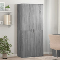 Armoire à chaussures sonoma gris 80x39x178 cm bois d'ingénierie - Vidaxl