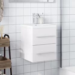VidaXL 3278755 miroir de salle de bain et armoire de rangement pour évier