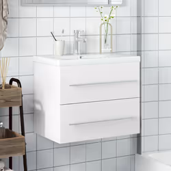 VidaXL 3278764 miroir de salle de bain et armoire de rangement pour évier