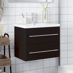VidaXL 3278765 miroir de salle de bain et armoire de rangement pour évier
