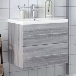 VidaXL 3278774 miroir de salle de bain et armoire de rangement pour évier
