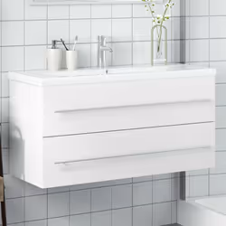 VidaXL 3278794 miroir de salle de bain et armoire de rangement pour évier