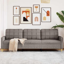 Vidaxl - Canapé à 3 places Taupe 210 cm Tissu