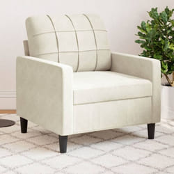 Vidaxl - Fauteuil Crème 60 cm Velours