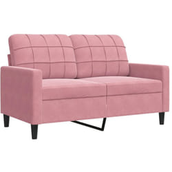 Vidaxl - Canapé à 2 places Rose 120 cm Velours