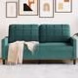 vidaXL Canapé à 2 places Vert foncé 140 cm Velours