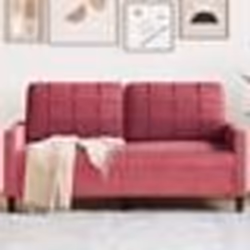 vidaXL Canapé à 2 places Rouge bordeaux 140 cm Velours
