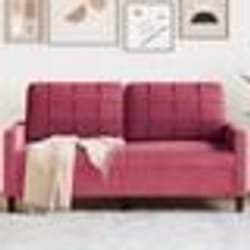vidaXL Canapé à 2 places Rouge bordeaux 140 cm Velours