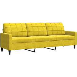 Vidaxl - Canapé à 3 places Jaune 210 cm Velours