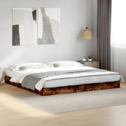 Vidaxl - Cadre de lit sans matelas chêne fumé 180x200 cm
