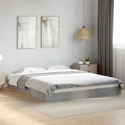 vidaXL Cadre de lit sans matelas gris béton 160x200 cm - 160 x 200 cm