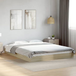 Vidaxl - Cadre de lit sans matelas chêne sonoma 150x200 cm
