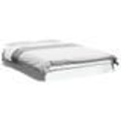 vidaXL Cadre de lit sans matelas blanc 140x200 cm bois d'ingénierie - 140 x 200 cm
