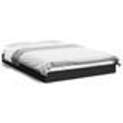 vidaXL Cadre de lit sans matelas noir 120x190 cm bois d'ingénierie - 120 x 190 cm