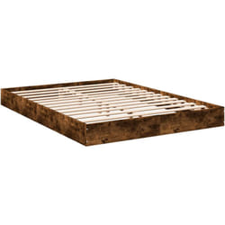 Cadre de lit sans matelas chêne fumé 120x190 cm bois ingénierie vidaXL
