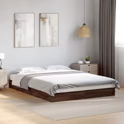 vidaXL Cadre de lit sans matelas chêne marron 120x190 cm - 120 x 190 cm