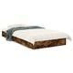 vidaXL Cadre de lit sans matelas chêne fumé 90x200cm bois d'ingénierie - 90 x 200 cm