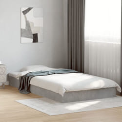 Vidaxl - Cadre de lit sans matelas gris béton 90x190 cm