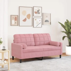 vidaXL Canapé 2 places - Rose