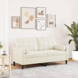 VidaXL Canapé 140 cm - Crème