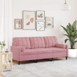 VidaXL Canapé 3 places - Rose