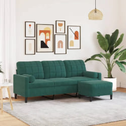 vidaXL Canapé - Vert foncé