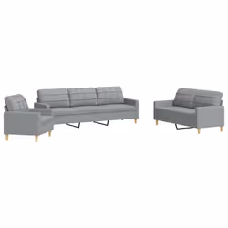 VidaXL 3278287, Gris, mousse, Métal, Polyester, 2,26 m, 77 cm, 80 cm