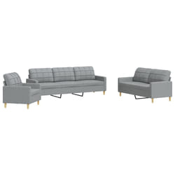 VidaXL 3278287 Ensemble de meubles de salle à manger Gris