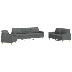 VidaXL 3278288 Ensemble de meubles de salle à manger Gris
