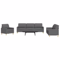 VidaXL 3278288 Ensemble de meubles de salle à manger Gris