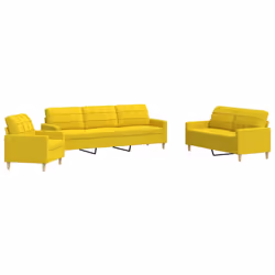 VidaXL 3278292, Jaune, mousse, Métal, Polyester, 2,26 m, 77 cm, 80 cm