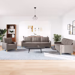 VidaXL 3278294 Ensemble de meubles de salle à manger Taupe
