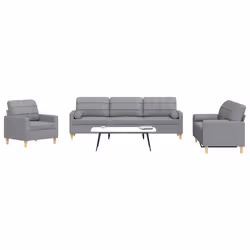 VidaXL 3278295 Ensemble de meubles de salle à manger Gris