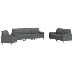 VidaXL 3278296 Ensemble de meubles de salle à manger Gris