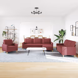 VidaXL 3278301 Ensemble de meubles de salle à manger Rouge