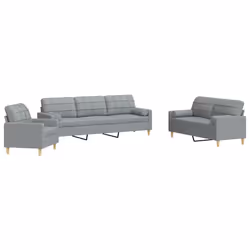 VidaXL 3278303, Gris, mousse, Métal, Polyester, 2,26 m, 77 cm, 80 cm
