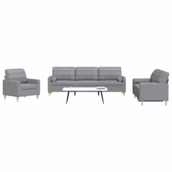 VidaXL 3278303 Ensemble de meubles de salle à manger Gris