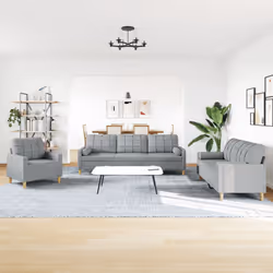 VidaXL 3278303 Ensemble de meubles de salle à manger Gris