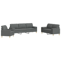 VidaXL 3278304 Ensemble de meubles de salle à manger Gris