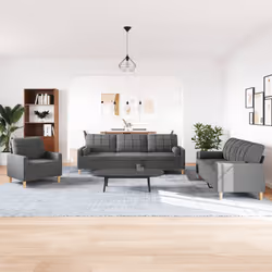 VidaXL 3278304 Ensemble de meubles de salle à manger Gris