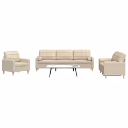 VidaXL 3278305 Ensemble de meubles de salle à manger Crème