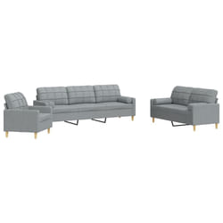 VidaXL 3278311 Ensemble de meubles de salle à manger Gris