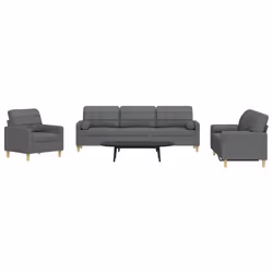 VidaXL 3278312 Ensemble de meubles de salle à manger Gris